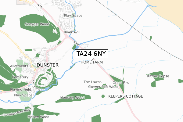 TA24 6NY map - small scale - OS Open Zoomstack (Ordnance Survey) TA24 6NY map - small scale - OS Open Zoomstack (Ordnance Survey)