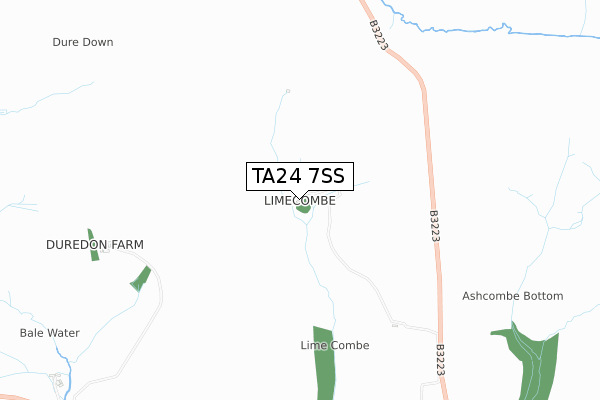TA24 7SS map - small scale - OS Open Zoomstack (Ordnance Survey)
