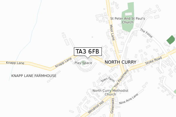TA3 6FB map - large scale - OS Open Zoomstack (Ordnance Survey)