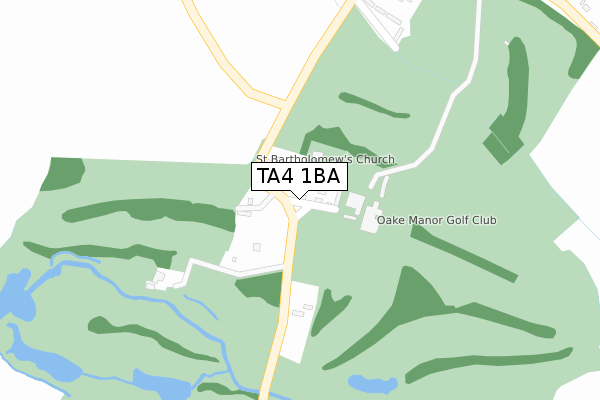 TA4 1BA map - large scale - OS Open Zoomstack (Ordnance Survey)