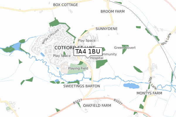 TA4 1BU map - small scale - OS Open Zoomstack (Ordnance Survey) TA4 1BU map - small scale - OS Open Zoomstack (Ordnance Survey)