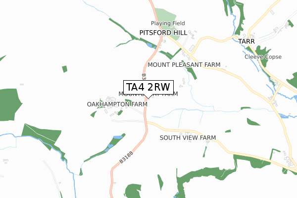 TA4 2RW map - small scale - OS Open Zoomstack (Ordnance Survey)