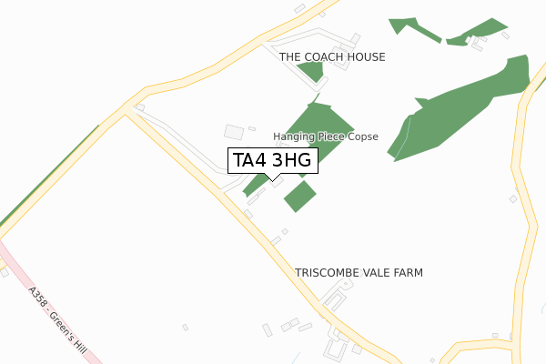 TA4 3HG map - large scale - OS Open Zoomstack (Ordnance Survey)