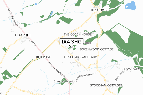 TA4 3HG map - small scale - OS Open Zoomstack (Ordnance Survey)