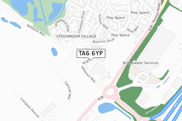 TA6 6YP map - large scale - OS Open Zoomstack (Ordnance Survey)