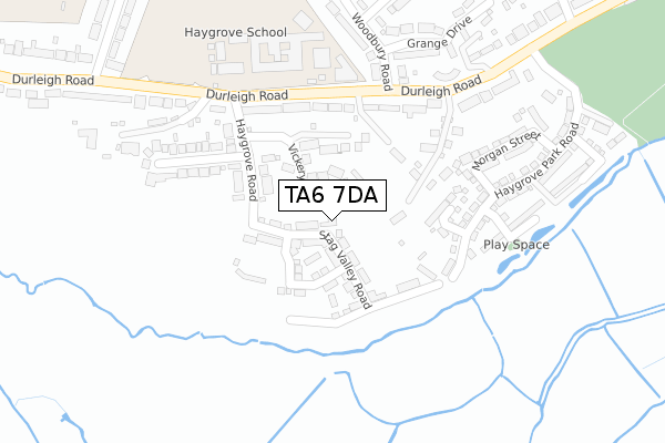 TA6 7DA map - large scale - OS Open Zoomstack (Ordnance Survey) TA6 7DA map - large scale - OS Open Zoomstack (Ordnance Survey)