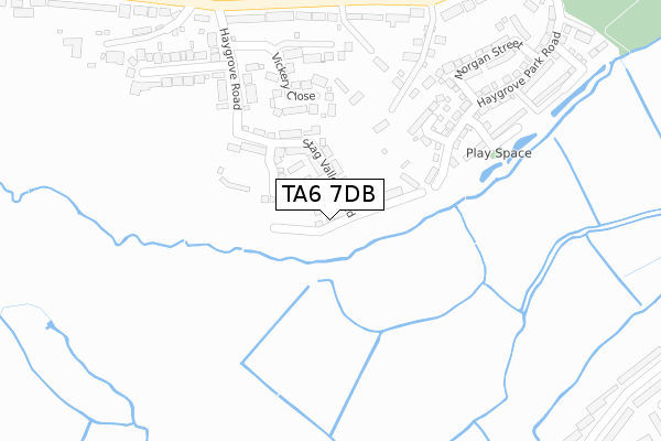 TA6 7DB map - large scale - OS Open Zoomstack (Ordnance Survey)