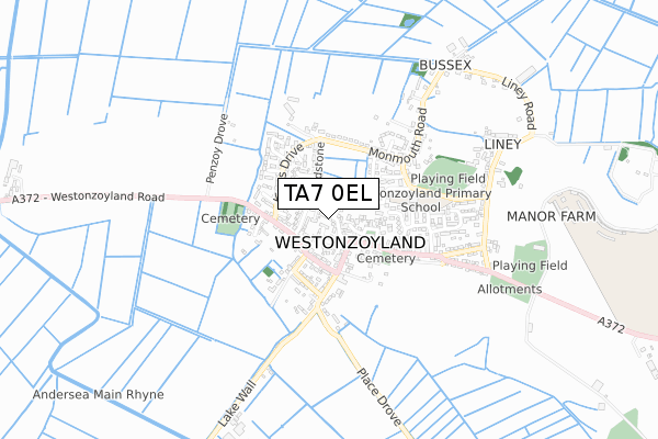 TA7 0EL map - small scale - OS Open Zoomstack (Ordnance Survey)