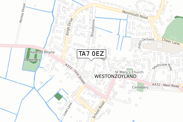 TA7 0EZ map - large scale - OS Open Zoomstack (Ordnance Survey)