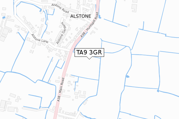 TA9 3GR map - large scale - OS Open Zoomstack (Ordnance Survey)