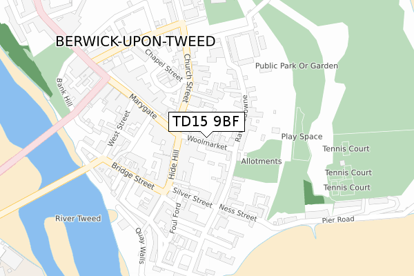 TD15 9BF map - large scale - OS Open Zoomstack (Ordnance Survey) TD15 9BF map - large scale - OS Open Zoomstack (Ordnance Survey)