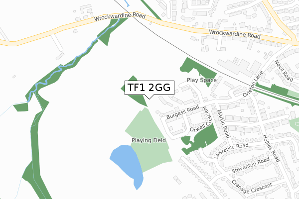 TF1 2GG map - large scale - OS Open Zoomstack (Ordnance Survey)