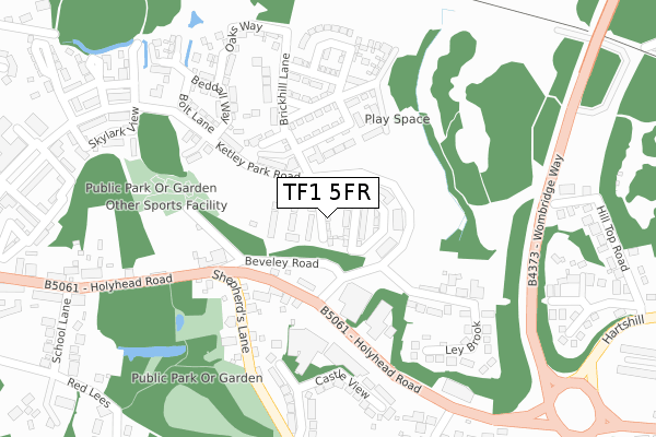 TF1 5FR map - large scale - OS Open Zoomstack (Ordnance Survey) TF1 5FR map - large scale - OS Open Zoomstack (Ordnance Survey)