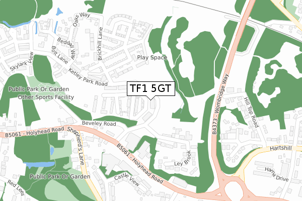 TF1 5GT map - large scale - OS Open Zoomstack (Ordnance Survey) TF1 5GT map - large scale - OS Open Zoomstack (Ordnance Survey)