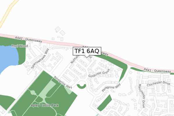 TF1 6AQ map - large scale - OS Open Zoomstack (Ordnance Survey)