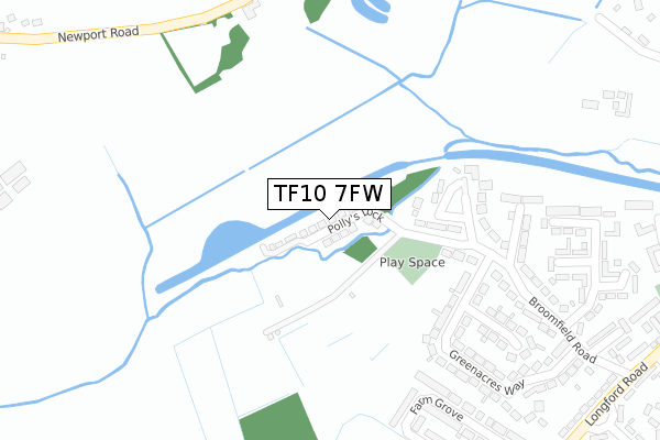 TF10 7FW map - large scale - OS Open Zoomstack (Ordnance Survey) TF10 7FW map - large scale - OS Open Zoomstack (Ordnance Survey)