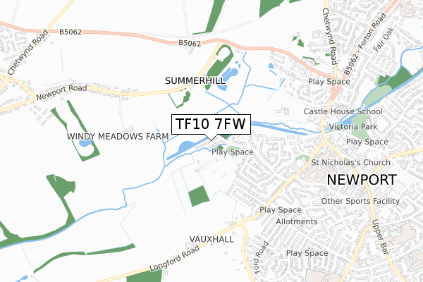 TF10 7FW map - small scale - OS Open Zoomstack (Ordnance Survey) TF10 7FW map - small scale - OS Open Zoomstack (Ordnance Survey)