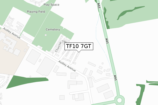 TF10 7GT map - large scale - OS Open Zoomstack (Ordnance Survey) TF10 7GT map - large scale - OS Open Zoomstack (Ordnance Survey)