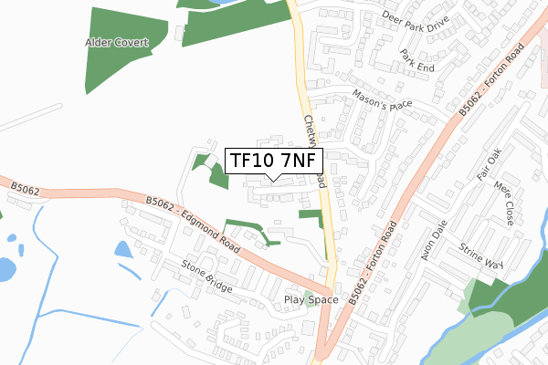 TF10 7NF map - large scale - OS Open Zoomstack (Ordnance Survey) TF10 7NF map - large scale - OS Open Zoomstack (Ordnance Survey)