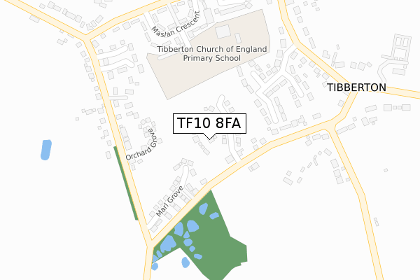 TF10 8FA map - large scale - OS Open Zoomstack (Ordnance Survey) TF10 8FA map - large scale - OS Open Zoomstack (Ordnance Survey)