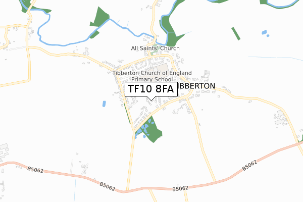 TF10 8FA map - small scale - OS Open Zoomstack (Ordnance Survey) TF10 8FA map - small scale - OS Open Zoomstack (Ordnance Survey)