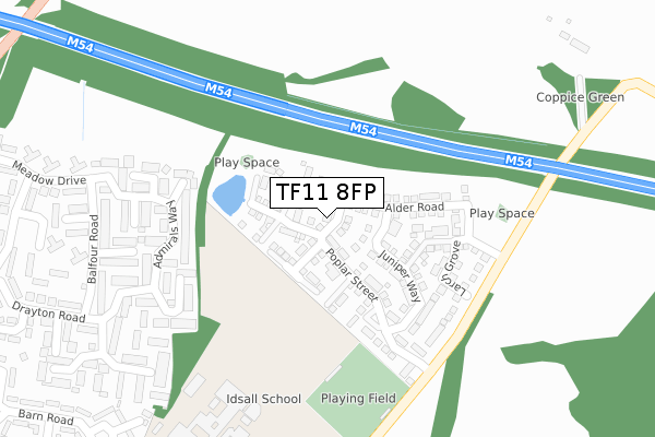TF11 8FP map - large scale - OS Open Zoomstack (Ordnance Survey) TF11 8FP map - large scale - OS Open Zoomstack (Ordnance Survey)