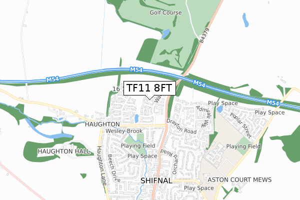 TF11 8FT map - small scale - OS Open Zoomstack (Ordnance Survey) TF11 8FT map - small scale - OS Open Zoomstack (Ordnance Survey)