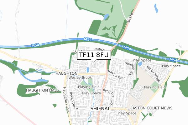 TF11 8FU map - small scale - OS Open Zoomstack (Ordnance Survey) TF11 8FU map - small scale - OS Open Zoomstack (Ordnance Survey)