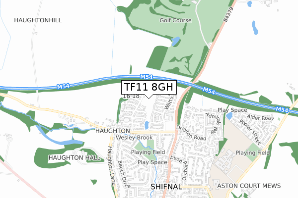 TF11 8GH map - small scale - OS Open Zoomstack (Ordnance Survey) TF11 8GH map - small scale - OS Open Zoomstack (Ordnance Survey)