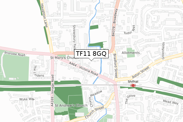 TF11 8GQ map - large scale - OS Open Zoomstack (Ordnance Survey) TF11 8GQ map - large scale - OS Open Zoomstack (Ordnance Survey)
