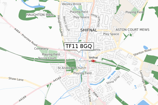 TF11 8GQ map - small scale - OS Open Zoomstack (Ordnance Survey) TF11 8GQ map - small scale - OS Open Zoomstack (Ordnance Survey)