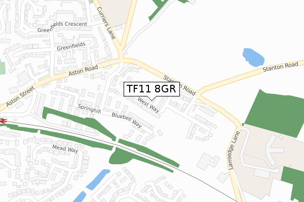 TF11 8GR map - large scale - OS Open Zoomstack (Ordnance Survey) TF11 8GR map - large scale - OS Open Zoomstack (Ordnance Survey)