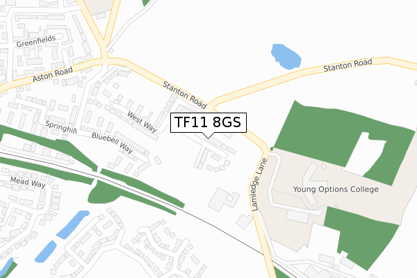 TF11 8GS map - large scale - OS Open Zoomstack (Ordnance Survey) TF11 8GS map - large scale - OS Open Zoomstack (Ordnance Survey)