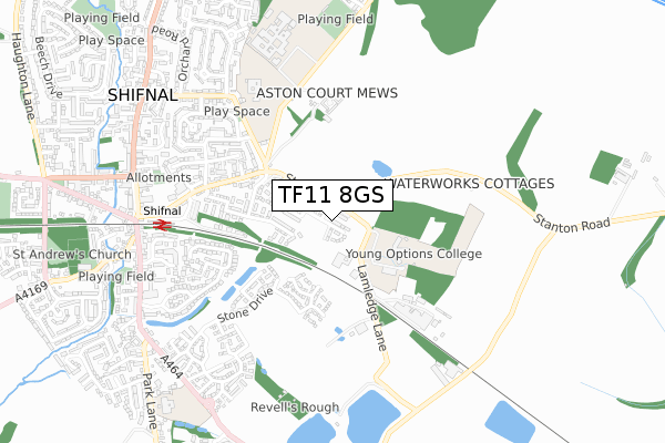 TF11 8GS map - small scale - OS Open Zoomstack (Ordnance Survey) TF11 8GS map - small scale - OS Open Zoomstack (Ordnance Survey)
