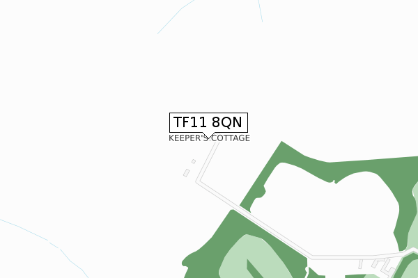 TF11 8QN map - large scale - OS Open Zoomstack (Ordnance Survey)