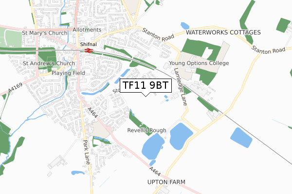 TF11 9BT map - small scale - OS Open Zoomstack (Ordnance Survey) TF11 9BT map - small scale - OS Open Zoomstack (Ordnance Survey)
