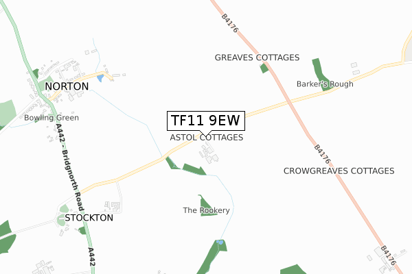 TF11 9EW map - small scale - OS Open Zoomstack (Ordnance Survey) TF11 9EW map - small scale - OS Open Zoomstack (Ordnance Survey)