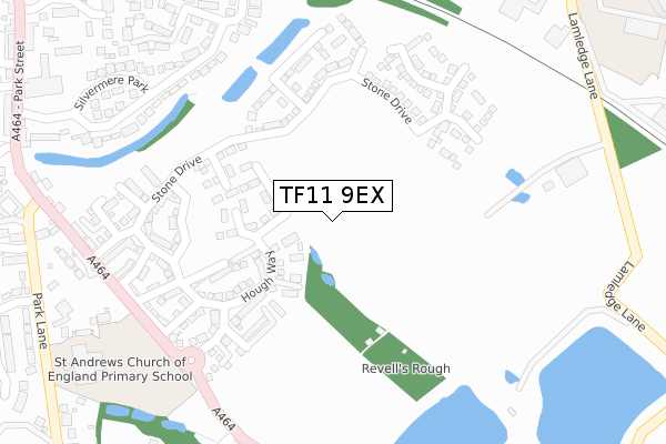 TF11 9EX map - large scale - OS Open Zoomstack (Ordnance Survey)