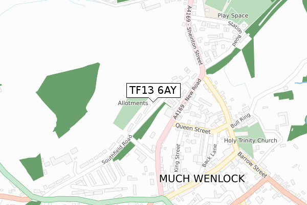 TF13 6AY map - large scale - OS Open Zoomstack (Ordnance Survey)