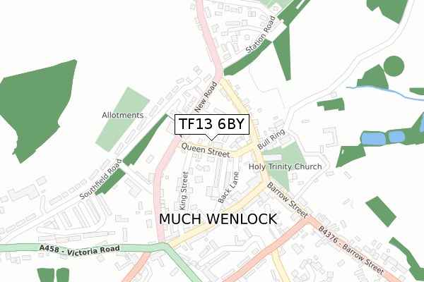 TF13 6BY map - large scale - OS Open Zoomstack (Ordnance Survey)