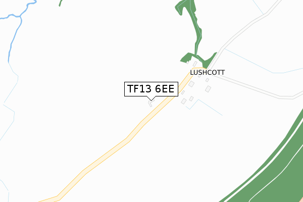 TF13 6EE map - large scale - OS Open Zoomstack (Ordnance Survey)