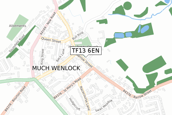 TF13 6EN map - large scale - OS Open Zoomstack (Ordnance Survey)