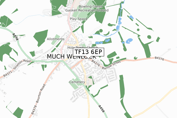 TF13 6EP map - small scale - OS Open Zoomstack (Ordnance Survey)