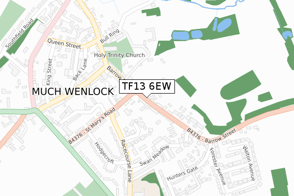 TF13 6EW map - large scale - OS Open Zoomstack (Ordnance Survey)