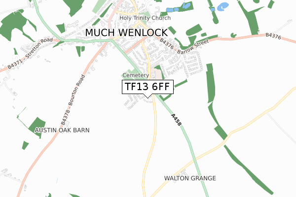 TF13 6FF map - small scale - OS Open Zoomstack (Ordnance Survey) TF13 6FF map - small scale - OS Open Zoomstack (Ordnance Survey)