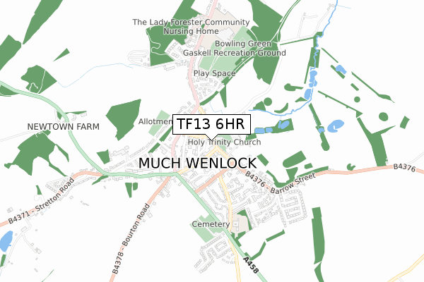 TF13 6HR map - small scale - OS Open Zoomstack (Ordnance Survey) TF13 6HR map - small scale - OS Open Zoomstack (Ordnance Survey)