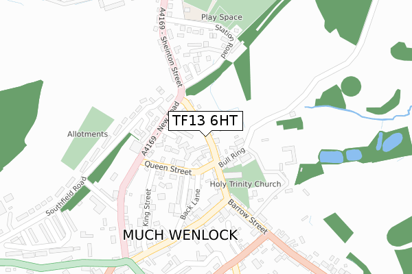 TF13 6HT map - large scale - OS Open Zoomstack (Ordnance Survey)