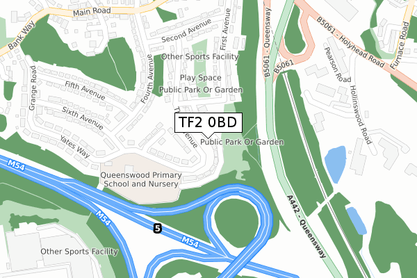 TF2 0BD map - large scale - OS Open Zoomstack (Ordnance Survey)