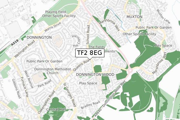 TF2 8EG map - small scale - OS Open Zoomstack (Ordnance Survey) TF2 8EG map - small scale - OS Open Zoomstack (Ordnance Survey)