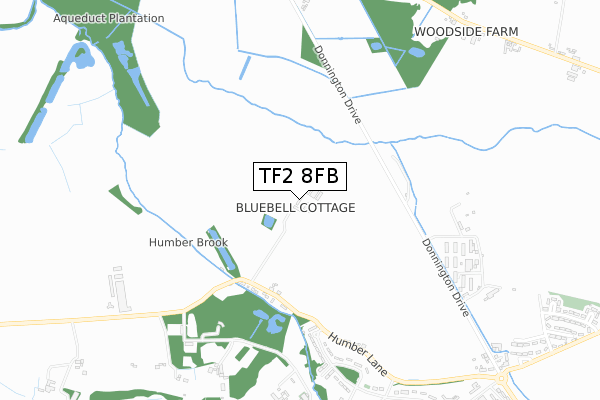 TF2 8FB map - small scale - OS Open Zoomstack (Ordnance Survey)